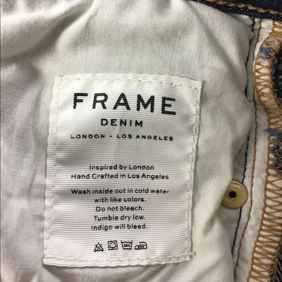 Frame Le High Destroyed/Raw Hem Skinny Jeans - Picture 9 of 10